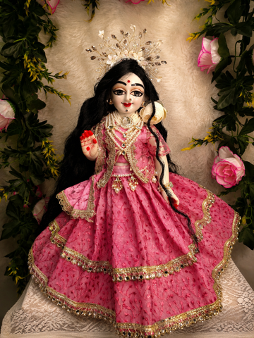 Pink Designer Radha Rani Poshak with Dupatta